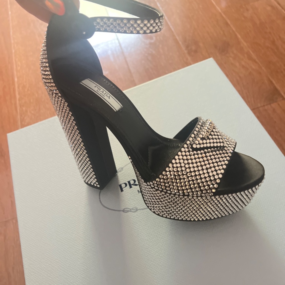 Crystal Ankle-Strap Platform Sandals - Picture 3 of 9